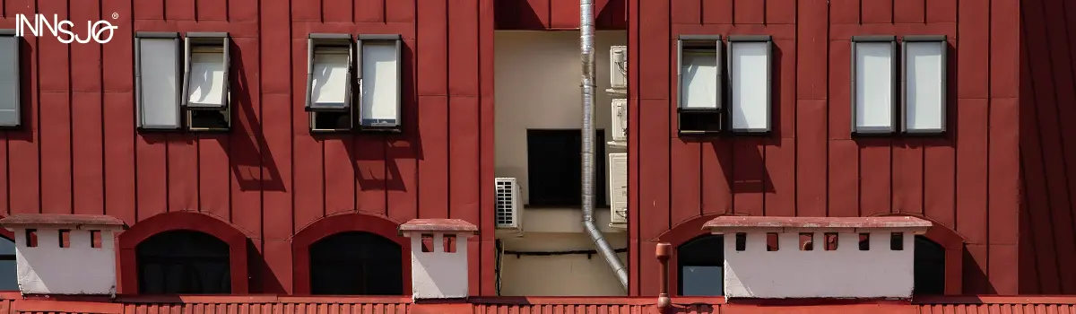 Schemat instalacji HVAC w domu jednorodzinnym – rekuperacja, pompa ciepła i chłodzenie sufitowe INNSJO